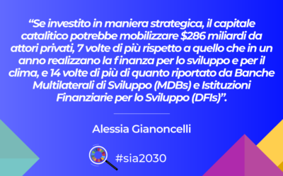 Capitale catalitico e addizionale per gli SDGs: un grande potenziale da liberare – di Alessia Gianoncelli